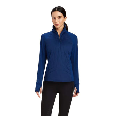 Sweatshirt Ariat Venture 1/2 Zip W23 Estate Blue Ladies-Ariat-Ascot Saddlery