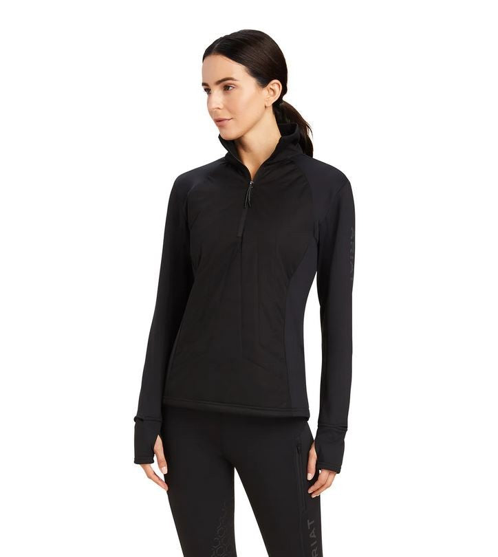 Sweatshirt Ariat Venture 1/2 Zip W23 Black Ladies [:extra Small]