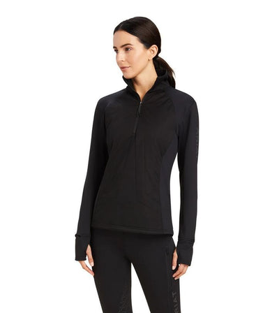 Sweatshirt Ariat Venture 1/2 Zip W23 Black Ladies-Ariat-Ascot Saddlery