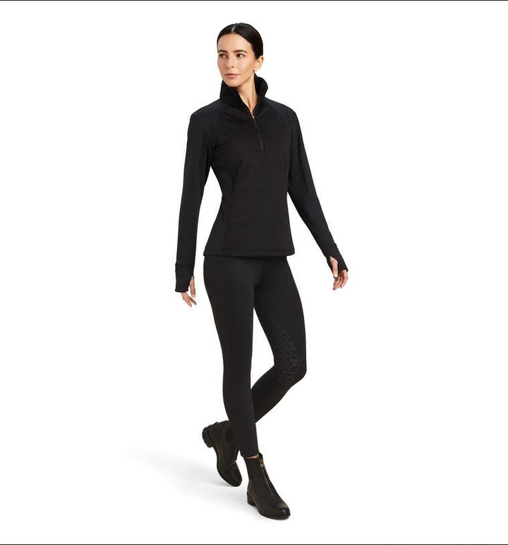 Sweatshirt Ariat Venture 1/2 Zip W23 Black Ladies [:extra Small]