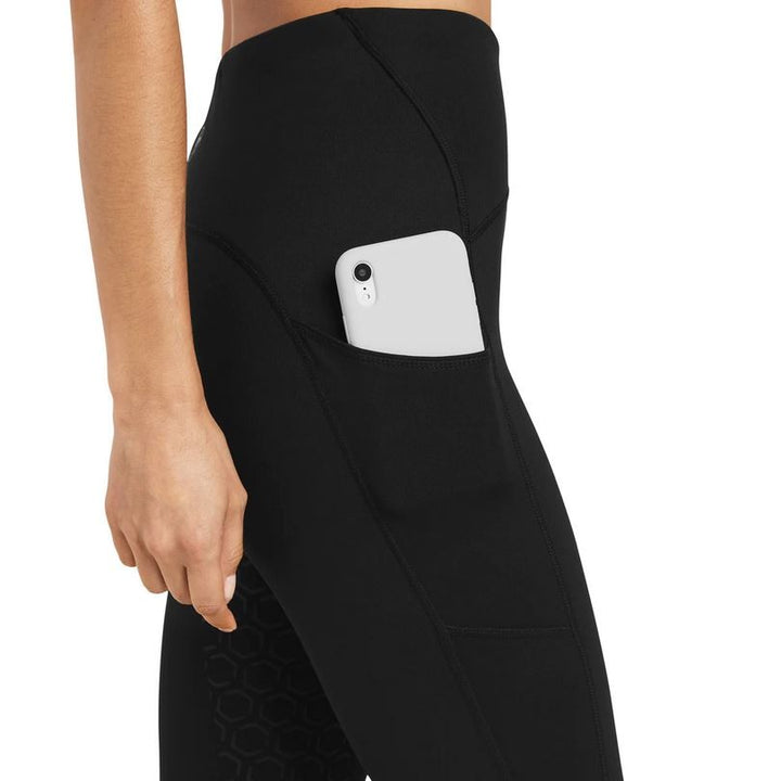Tights Ariat Venture Thermal Half Grip W23 Black Ladies [:extra Small]