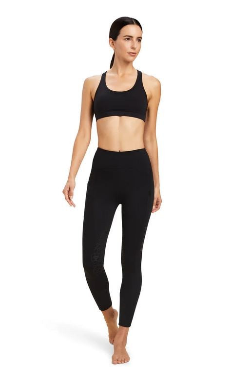 Tights Ariat Venture Thermal Half Grip W23 Black Ladies [:extra Small]