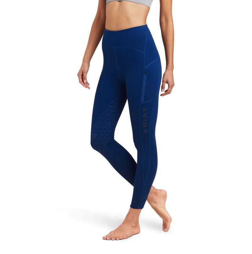 Tights Ariat Venture Thermal Half Grip W23 Estate Blue Ladies [:extra Small]