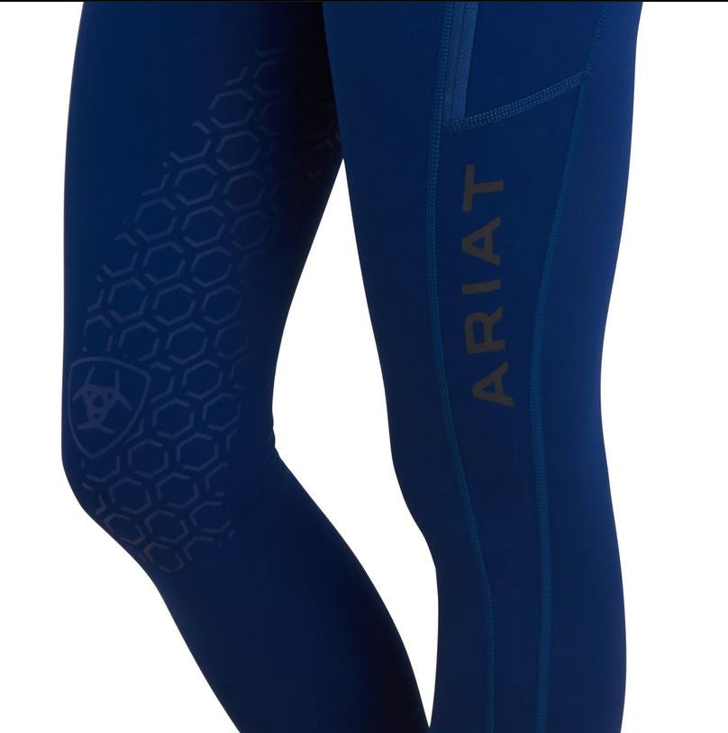 Tights Ariat Venture Thermal Half Grip W23 Estate Blue Ladies [:extra Small]