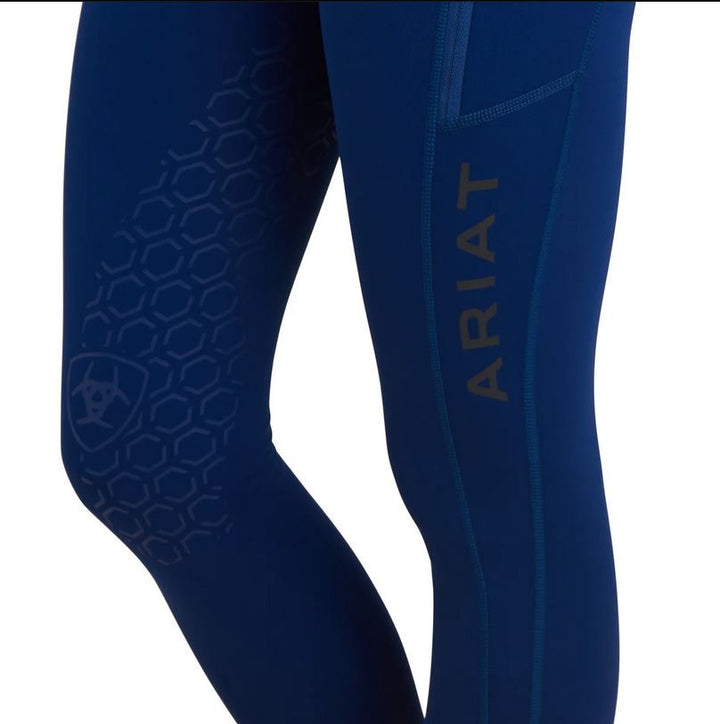 Tights Ariat Venture Thermal Half Grip W23 Estate Blue Ladies [:extra Small]