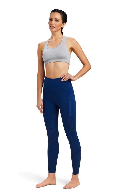 Tights Ariat Venture Thermal Half Grip W23 Estate Blue Ladies [:extra Small]