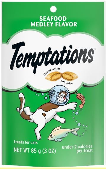 Treat Cat Temptations Snack Tasty Seafood Medley