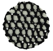 Hair Net Hamag Crocheted Hair Bun Net With Diamantes Black
