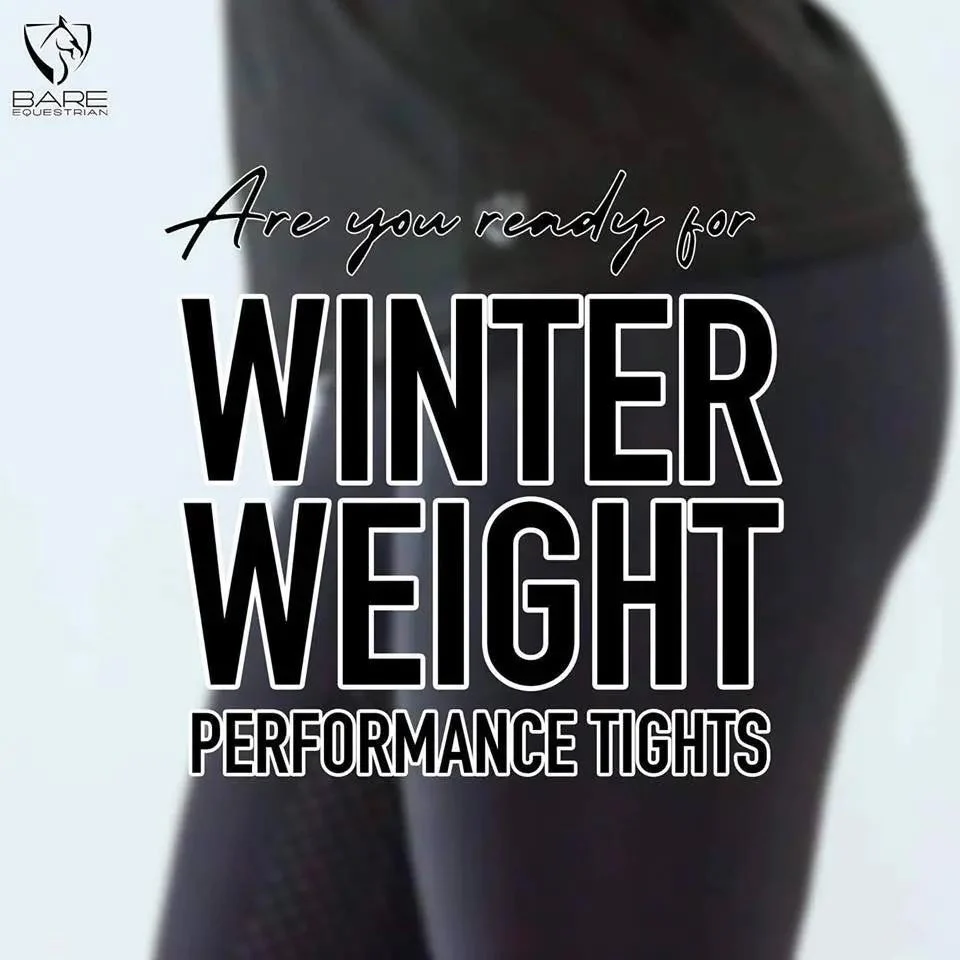 Tights Bare Equestrian Thermo Fit Winter Performance Riding Black Youth [:8-10]