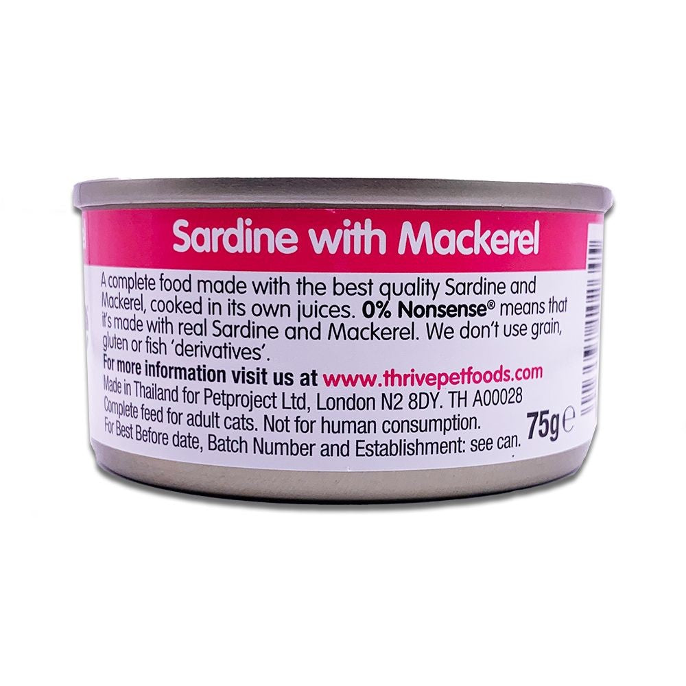 Thrive Cans Cat Adult Sardine & Mackerel 75gm Each [:1x 75gm]