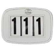 Hamag Number Holder Bridle Leather 3 Digit Pair White