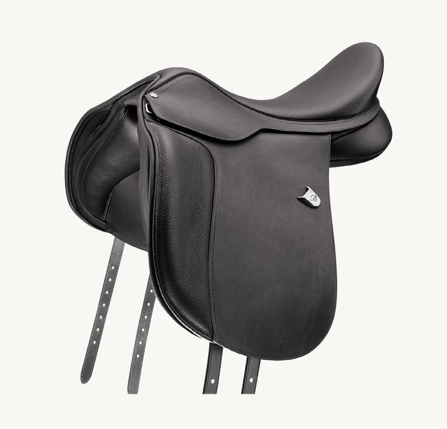 Bates All Purpose Wide Saddle Cair Black [:40cm 16.0"]