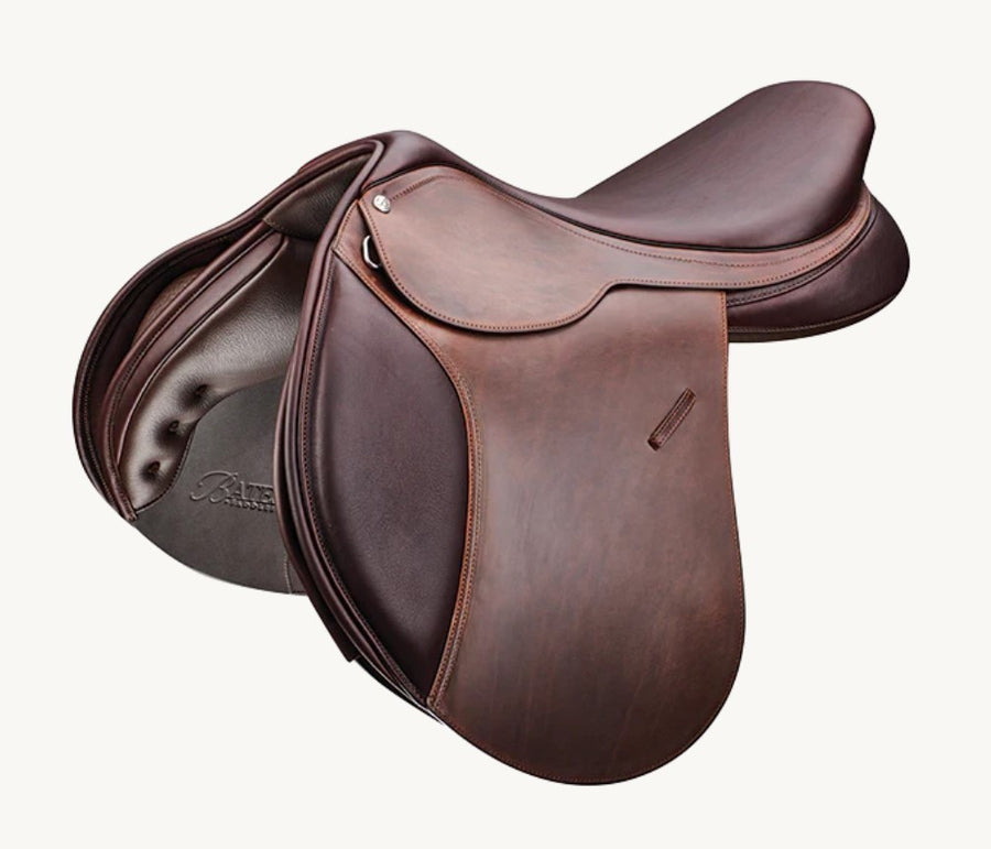 Bates Caprilli Close Contact Jumping Saddle Cair Classic Brown [:42cm 16.5"]