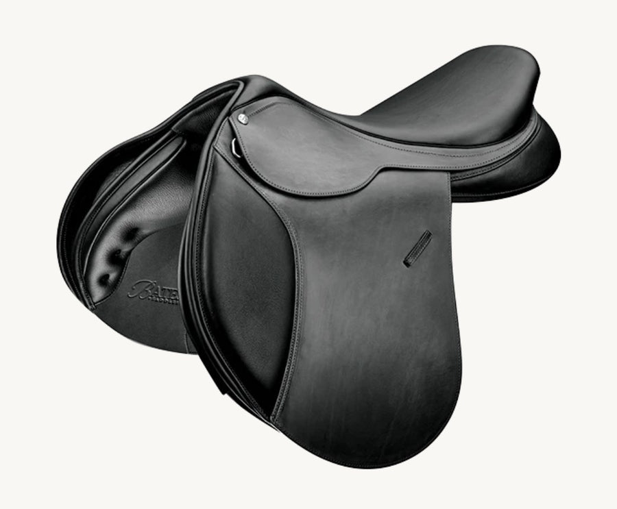 Bates Caprilli Close Contact Jumping Saddle Cair Classic Black [:42cm 16.5"]