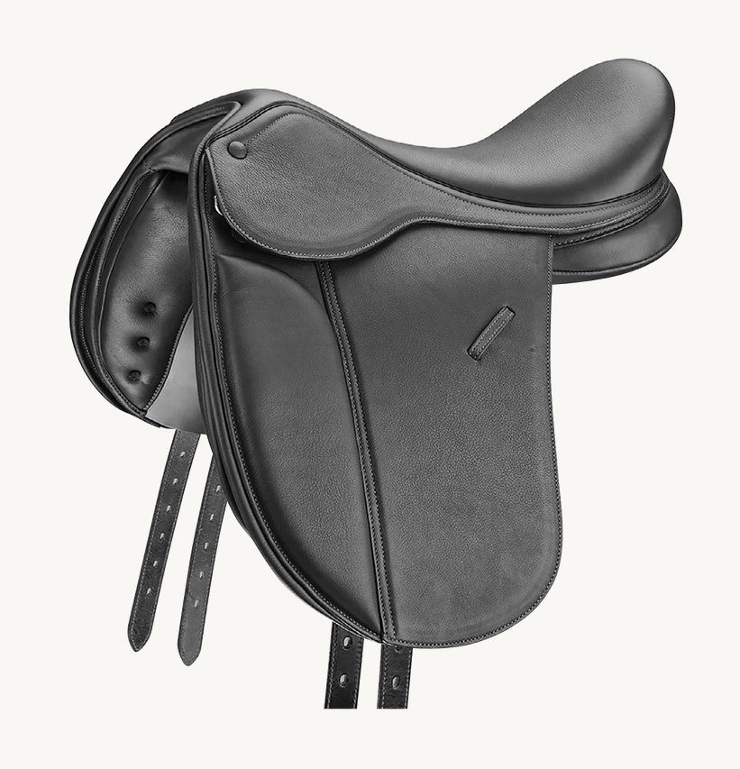 Bates Pony Long Show Saddle Cair Classic Black [:38cm 15.0"]