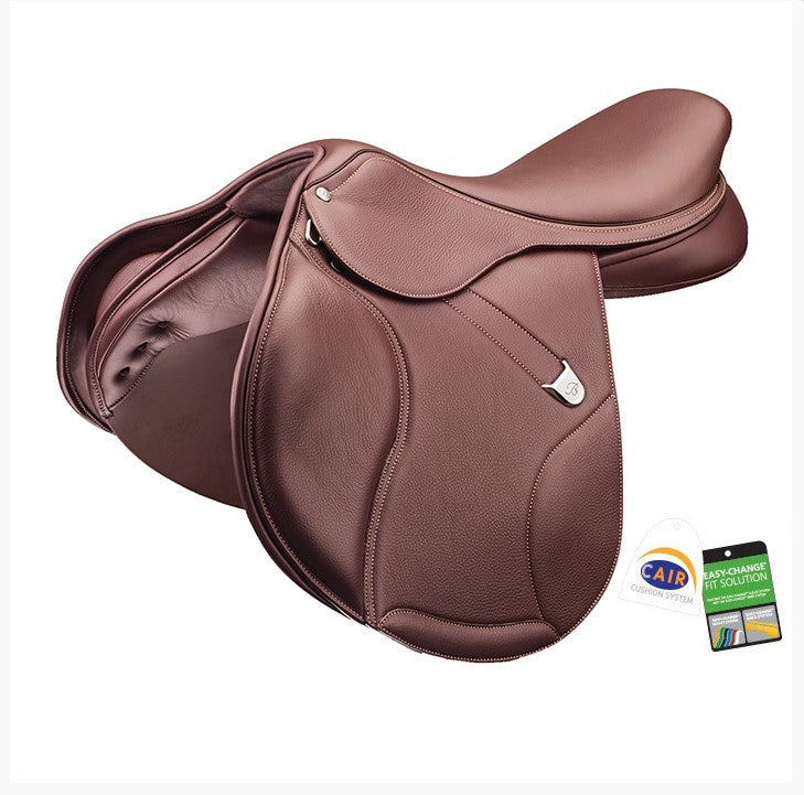Bates Elevation Jumping Saddle Cair Brown [:44cm 17.5"]