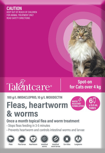 Talentcare Spot On Cat Over 4kg 3 Pack-Ascot Saddlery-Ascot Saddlery