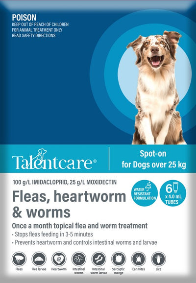 Talentcare Spot On Dog Over 25kg 3 Pack-Ascot Saddlery-Ascot Saddlery