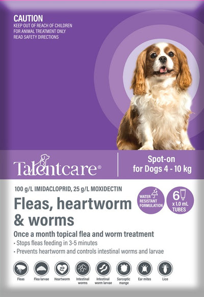 Talentcare Spot On Dog 4kg-10kg 3 Pack-Ascot Saddlery-Ascot Saddlery