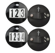 Hamag Number Holder Bridle Round Patent Leather 4 Digit Pair Black