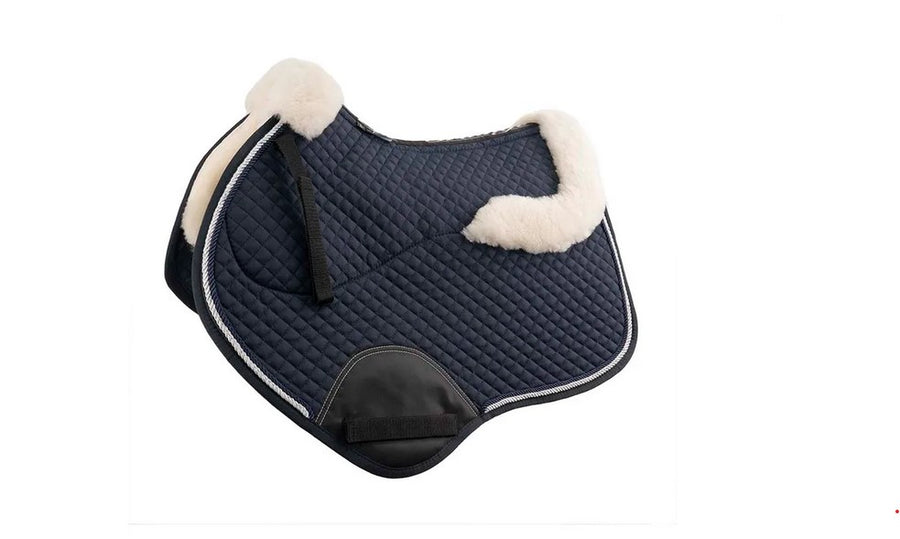 Saddlecloth Jumping Sheepskin Grainge Navy & White