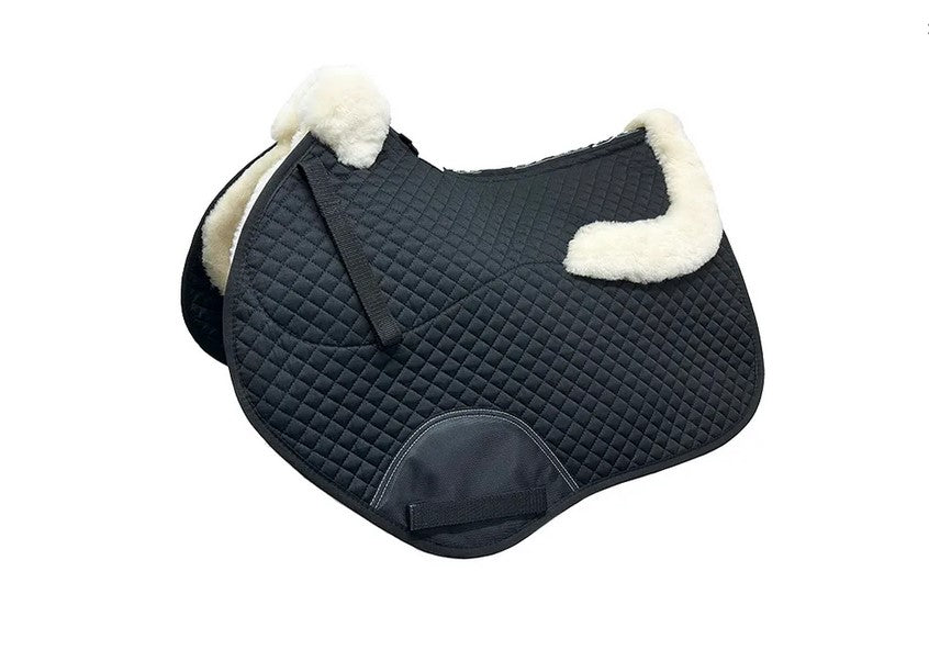 Saddlecloth Jumping Sheepskin Grainge Black & White