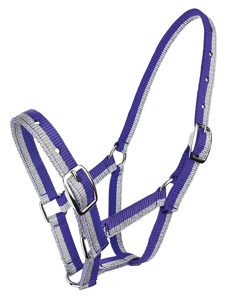 Foal Headstall Sparkle Small Pony Size Purple & Silver