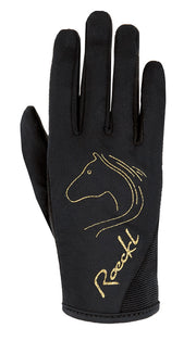 Gloves Roeckl Tryon Junior Black & Gold [:5.0]