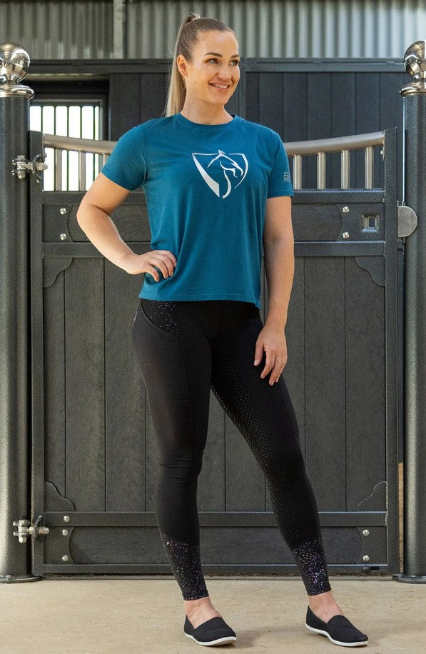 Tights Bare Equestrian Performance Riding Galaxy [:extra Small]