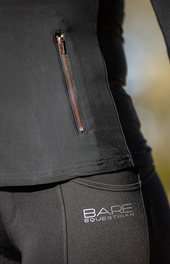 Riding Jacket Bare Equestrian Technical Black & Rose Gold Extra [:extra Small]