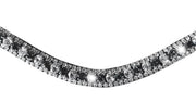 Browband Lumiere Silver Crystal Black Full