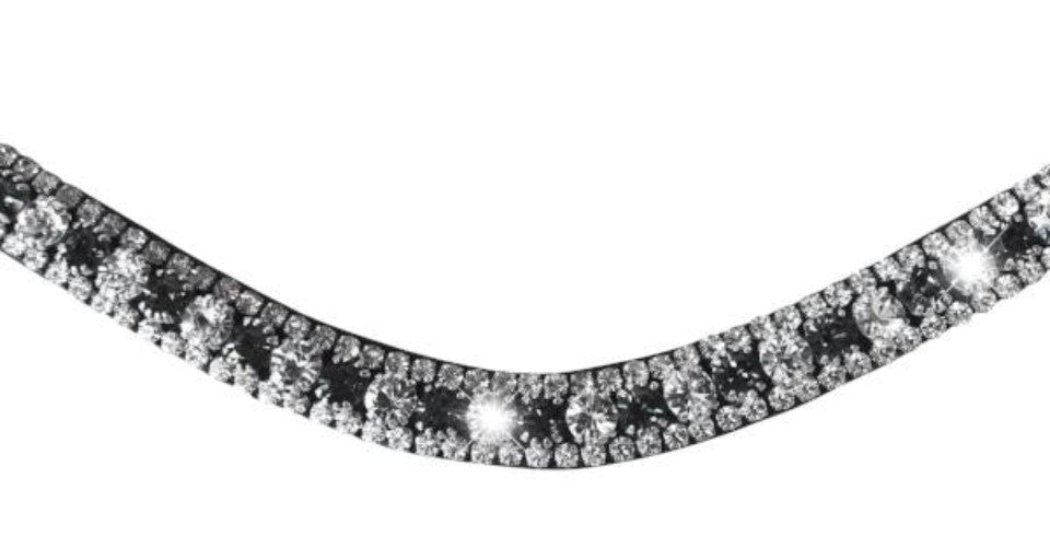 Browband Lumiere Silver Crystal Black Full