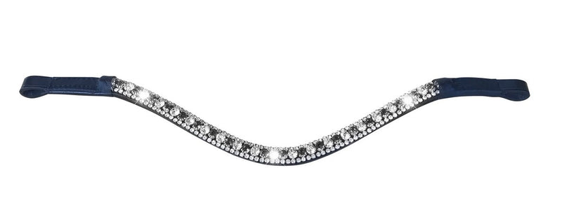 Browband Lumiere Silver Crystal Black Full