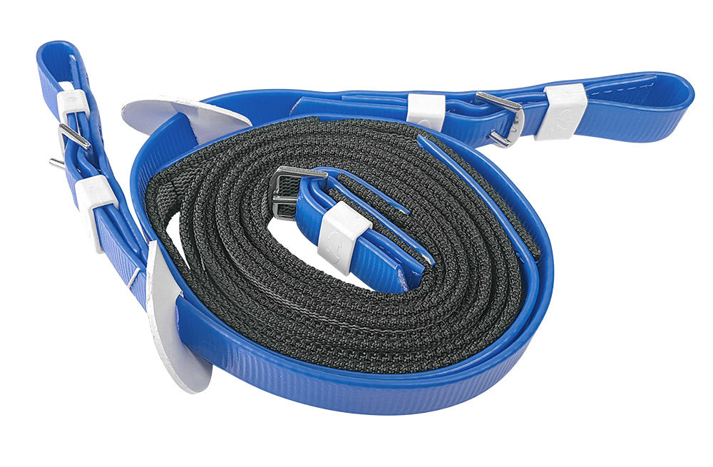 Reins Supergrip Pvc Royal & White [:full]