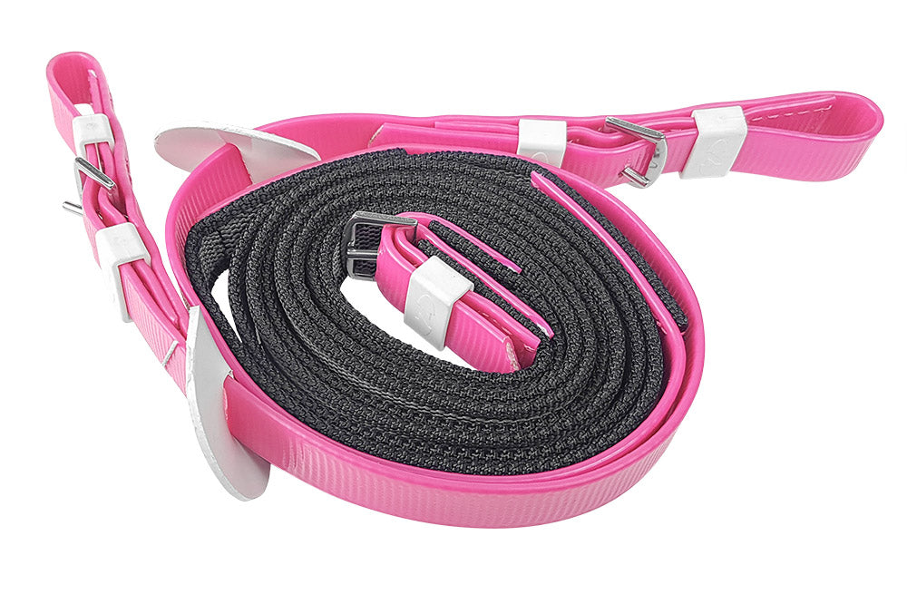 Reins Supergrip Pvc Pink & White [:full]