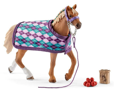 Schleich Horse Set English Thoroughbred With Blanket