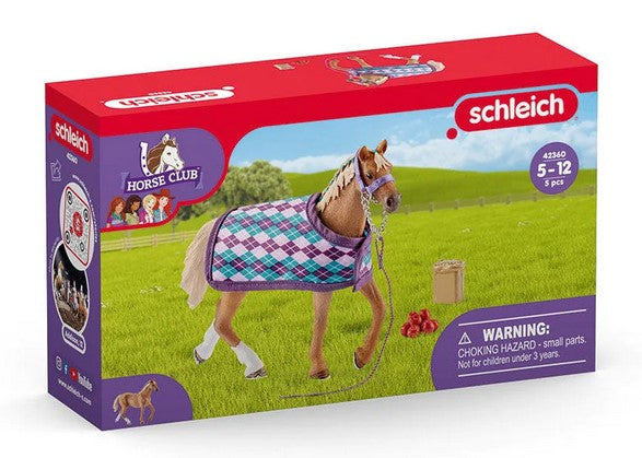 Schleich Horse Set English Thoroughbred With Blanket