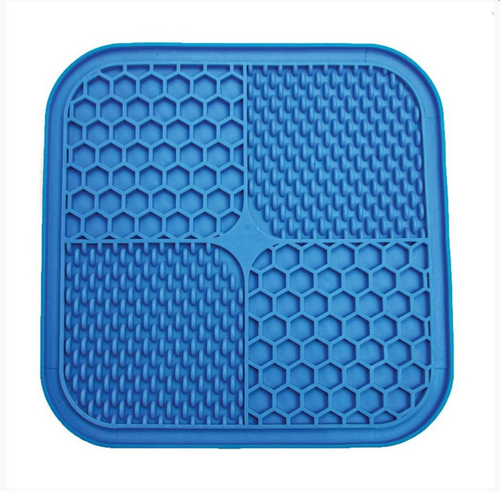 Lick Mat Scream Square Non Skid Base Blue