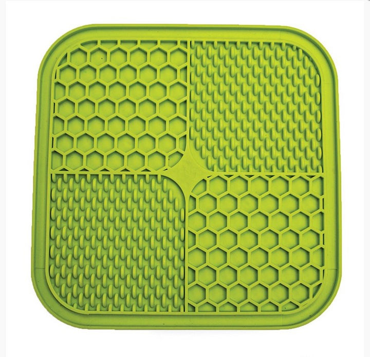 Lick Mat Scream Square Non Skid Base Green