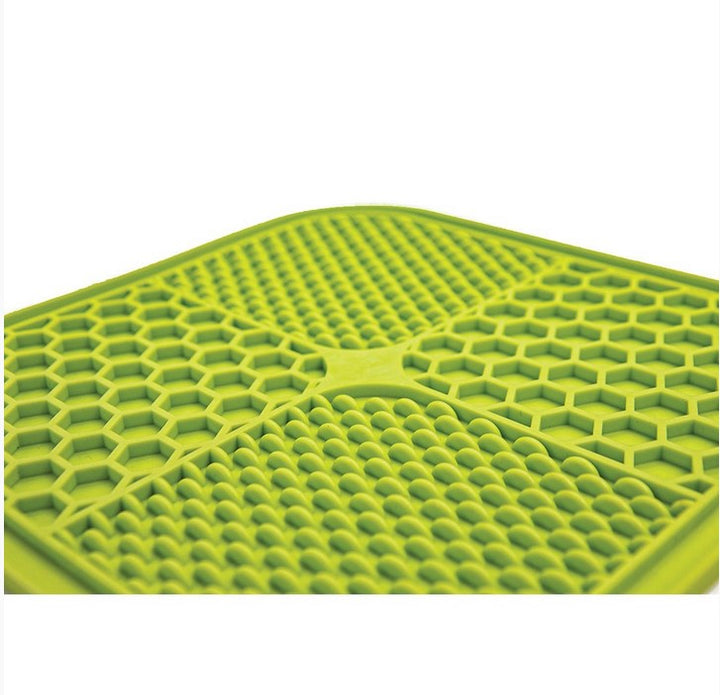 Lick Mat Scream Square Non Skid Base Green