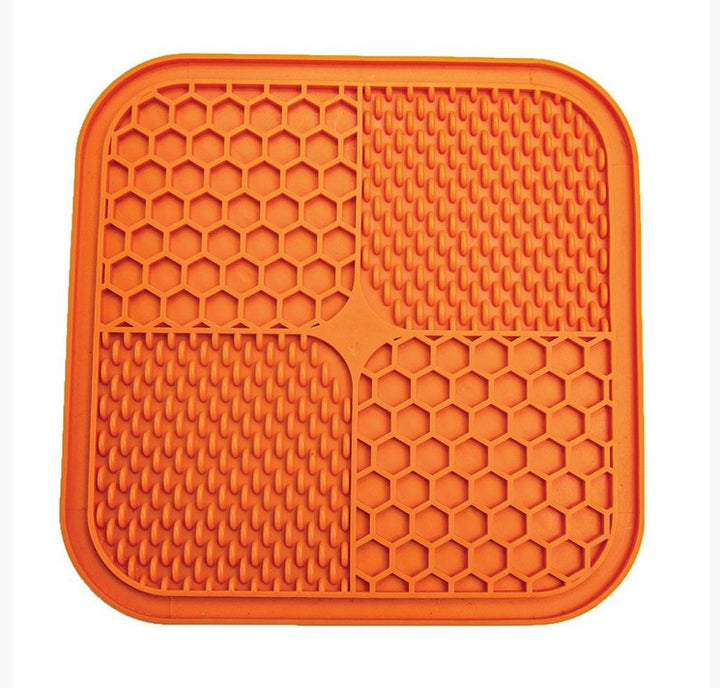 Lick Mat Scream Square Non Skid Base Orange