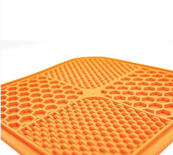 Lick Mat Scream Square Non Skid Base Orange