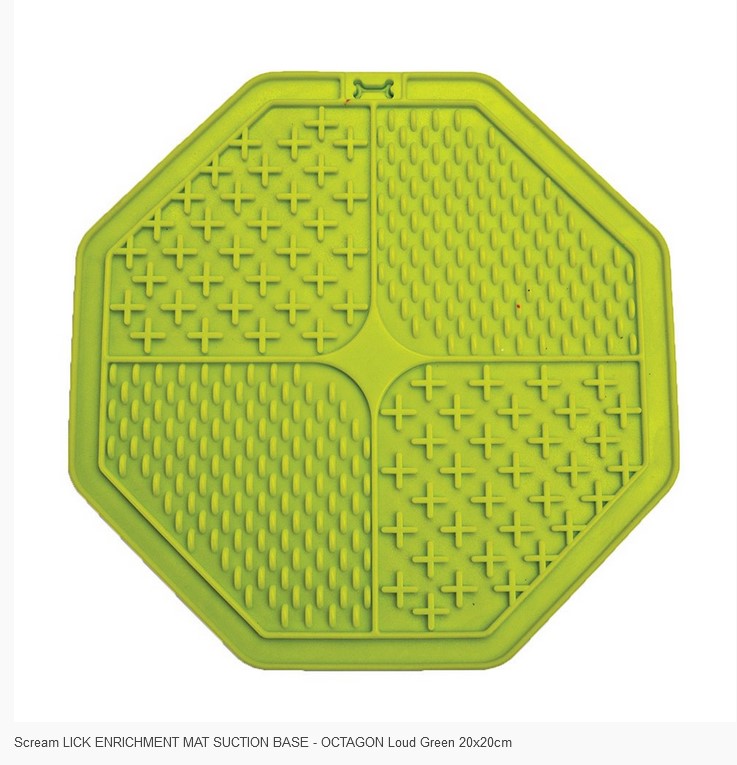 Lick Mat Scream Octagon Suction Base Green