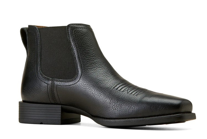Western Boots Ariat Booker Ultra Square Toe S23 Black Deertan Mens [:8.0]