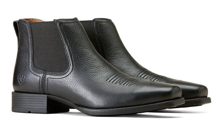 Western Boots Ariat Booker Ultra Square Toe S23 Black Deertan Mens [:8.0]