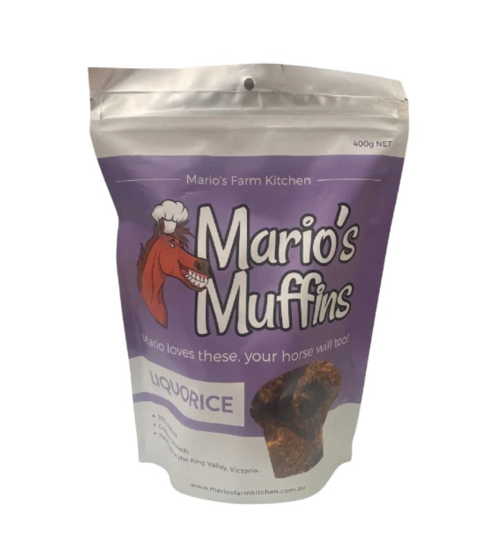 Horse Treat Marios Muffins 400gm Liquorice