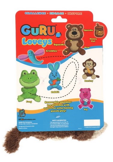 Guru Dog Toy Loveys Monkey Medium 23cm X 16cm X 18cm