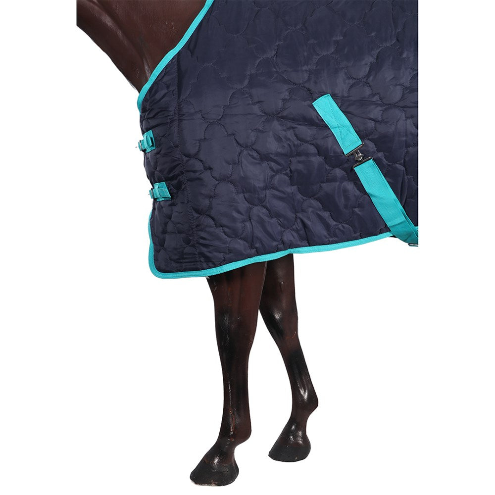 Kozy Quilted Stable Rug 420d 200gm Fill Navy & Teal [:5'0"]