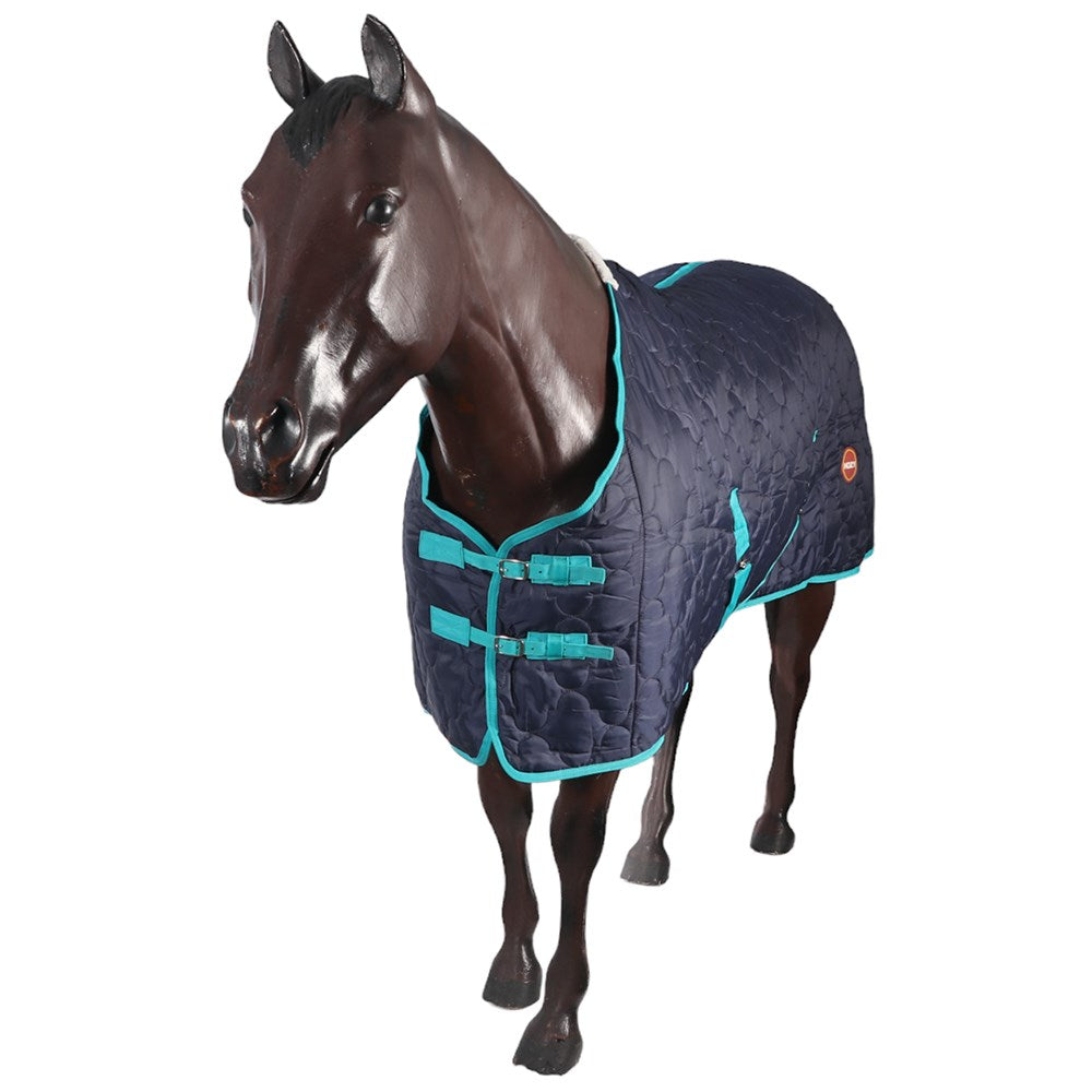 Kozy Quilted Stable Rug 420d 200gm Fill Navy & Teal [:5'0"]