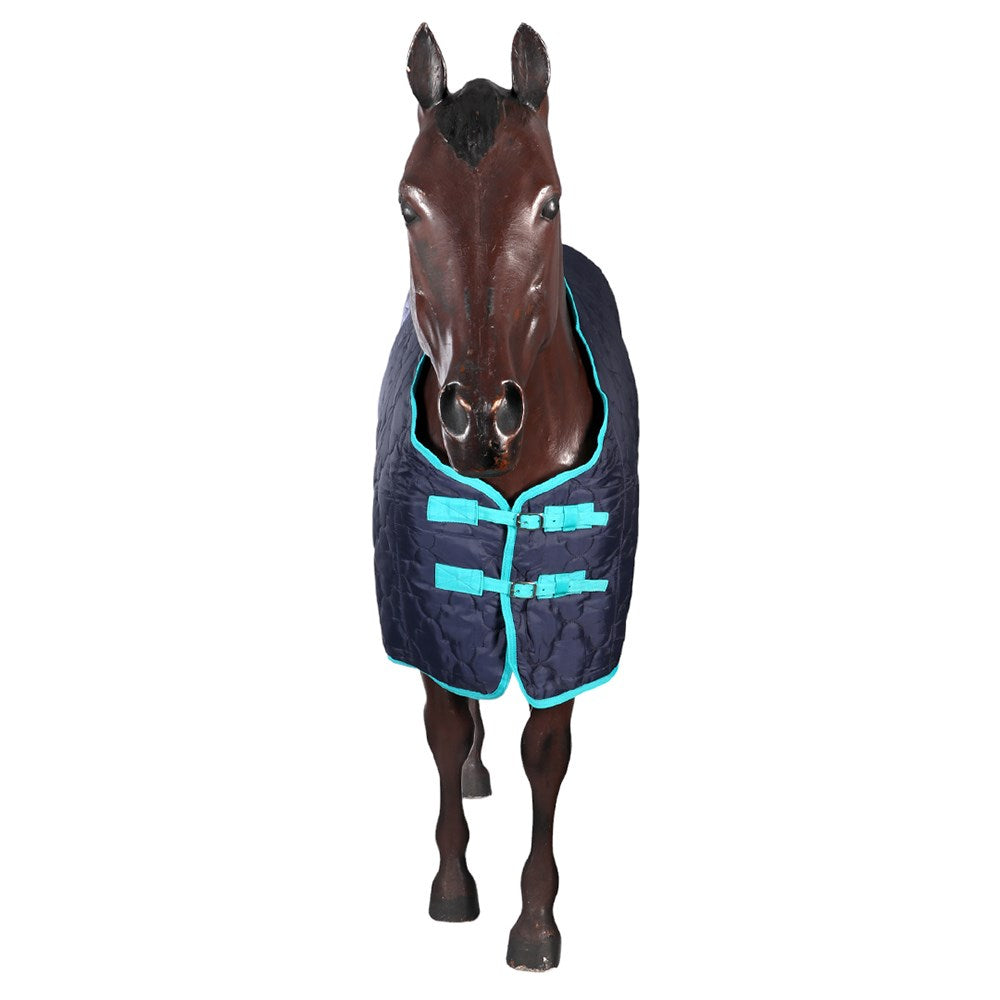 Kozy Quilted Stable Rug 420d 200gm Fill Navy & Teal [:5'0"]